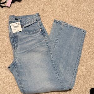 American Eagle Light Blue Denim Jacket w. Tag super high rise Ankle Straight